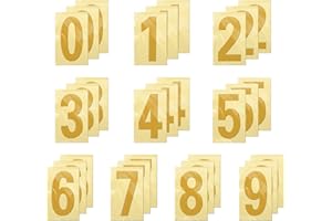 ‎YIKIADA Gold Zahlen Aufkleber 10 x 5 cm Vinyl Reflektieren Wasserdicht Klebezahlen 0-9 Briefkasten Adresse Nummer Hausenummer Selbstklebend 30 Stück