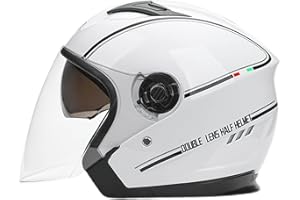 LIONCIANO Casco de Moto Jet Abierto, Casco de Patinete Eléctrico con Visera, Casco Moto de Scooter para Mujer Hombre Adultos