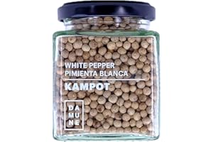 DAMUNE Pimienta Blanca de Kampot Premium en grano - 120g - Nueva Cosecha