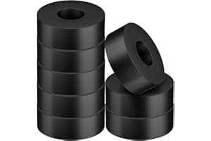 SAVITA 8st Gummi Unterlegscheiben Distanzhülsen, 2,5cm Außendurchmesser 1cm Innendurchmesser 1,2cm Dicke Gummi Abstandshalter Vibrationsdämpfungspads für Heim Autozubehör