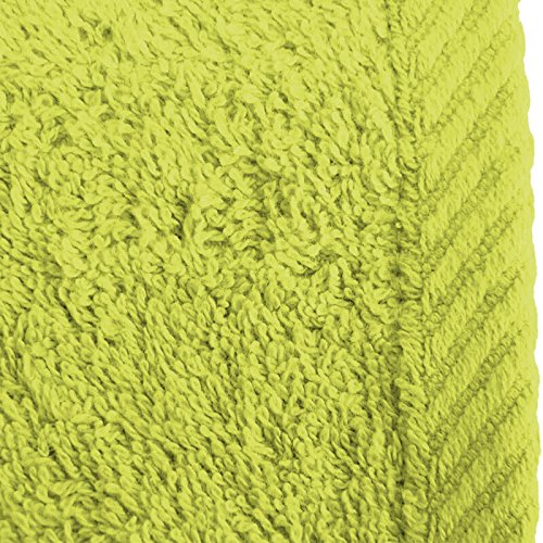 Lanudo® Luxus 10er Set Waschlappen / Waschhandschuhe 16×21 cm, 600g/m², 100% Baumwolle, Serie Pure Line in höchster Qualität, Farbe: Lime-Gelb/Limone - 5