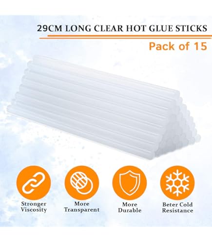 Confezione Di Stick Di Colla A Caldo Trasparente, 50 Pezzi ( 11 - Foto 2
