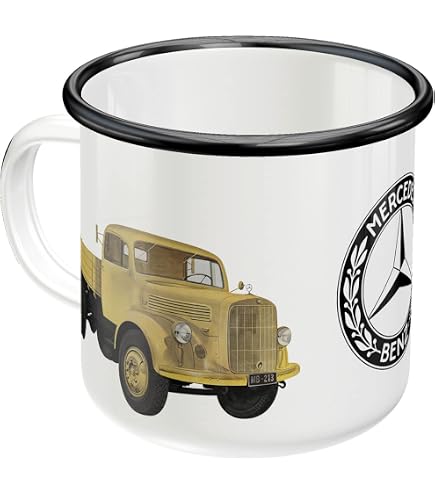 Nostalgic-Art Retro Blechschild 'Trucks Only' Daimler Truck - 30x40 Cm Metallschild Mit Vintage Design - Made In Germany