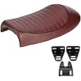 Zadel Cafe Racer, Motorstoel, PU Leer Vintage Café Racer Platte Zitting Zadelkussen Voor Honda Cg125 Gn Cg Cb200 Cb350 Cb400ss Cb500 Cb750 Sr400 Sr500 Xj Xs Kz