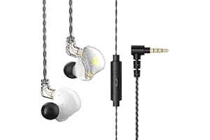 YEABOMY QKZ AK6 Pro 3,5 mm jack Casque filaire avec Mircophone Sport Travail dans l’oreille Écouteurs de moniteur Câble détachable pour Comupter Tablette PC Téléphones Appel Gaming Musique Metting audio