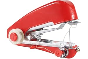 Fannyfuny Nähmaschine, Tragbare Mini-Handnähmaschine Handbekleidung Stoffe Stiche Manuelle Nähmaschine Reisen oder Haushalt für DIY Baumwollstoff, Kleidung, Vorhang