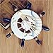 Produktbild Bluelover 23CM mediterranen Stil Umiwe Zier Home nautischen Wand Marine Holz Pirat Schiff Steuerruder