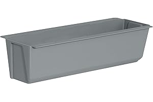 Geli Easy Plastic Planter Box for Euro Pallets, L 36.8 x W 9.5 x H 9 cm, Grey, Both Indoor & Outdoor