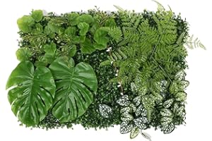 OYFFL Art Mural Artificiel en Soie Plantes Vertes Eucalyptus Vif Feuilles de Vigne Vigne Faux Feuilles pour la Maison Mariage Fausses Plantes 60x40cm (4)