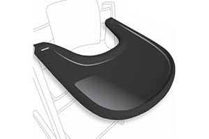 BABARTA Hochstuhltisch kompatibel mit Stokke Tripp Trapp Stuhl mit leistungsstarker glatter Saugfläche, ergonomisches, geschwungenes Design, Glänzend schwarz – BPA-frei, einfach zu montieren
