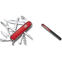 2-tlg. Victorinox Starter-Set - Taschenmesser Huntsman Rot mit Dual-Messerschärfer