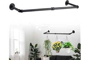 XIZAO Pots de Fleurs Suspendus Suspension Plante intérieure avec 3 Crochet, Jardinière d'intérieure Suspendue avec Rails pour Jardin Balcon Placard (Chaîne de Pot et Plante Non Incluse)
