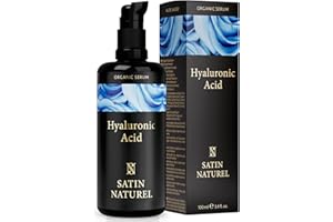 Satin Naturel Sérum de Ácido Hialurónico Alta Eficacia 100 ml - Sérum Facial Bio con Ácido Hialurónico - Sérum Hidratante Antiedad - Vegano - Hidratación 24 h - Cuidado Facial para Mujeres y Hombres