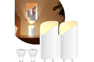 ‎BENMA BENMA LED Uplight Spot 2 Stück, 7W Bodenstrahler Innen, Indirekte Beleuchtung Wohnzimmer, Bodenlampe inklusive GU10 LED Lampe 500LM, Warmes Licht mit 3000 Kelvin, Weiß