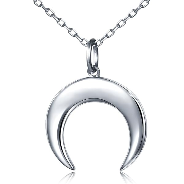 Halsketting voor dames, halve maan, verguld of verzilverd, 18 K halve maanhanger en verstelbare ketting volgens Envies - Kritz Parijs mode cadeau voor haar, standard, Metaal, Geen edelsteen