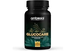 Ambrosial Glucocare | Bitter Melon | Neem | Black Plum (Jamun) | Sugar & Diabetes Support | Helps in Balancing Blood Sugar | 100% Natural Ingredients | 60 Tablets