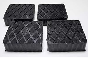FILAVERSE - 4pz Tamponi per Ponte Sollevatore Kit Tamponi 120X120X35 universali in Gomma Piena Quadrati per Ponti corghi ravaglioli omcn | Fianchi ondulati con Tecnologia Best-Grip