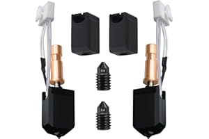 JUUPINE 2pack 3D Printer Upgrade Fast Heating Kobra S1 Extruder Ceramic Heating Tube Print Head, Cobra S1 Combo Kit includes 2 Upgraded Hot Ends and 2 Hardened Steel 0.4mm Nozzles and 2 Silicone Socks
