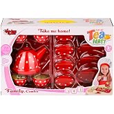 ATF-2020B-2020C Polka Dot Metal Tea Set 15 Pieces - Vardem Toy