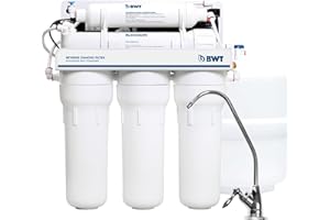 BWT Standard Osmose Inverse Domestique 75 GPD Avec Pompe – Débit de 11,8 L-h - Réservoir de 12 L - 5 étapes avec minéralisation - Taux de récupération de 10-20 purcent - Pression d'entrée de 2-5 bar