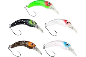 FISHN FISHY Trout Wobbler Set - Size 4 cm, Weight 1,3 g, Trout Bait, Trout Spoons, Trout Blinker, Trout Bait For fishing for trout, char and perch - spin fishing (5X)