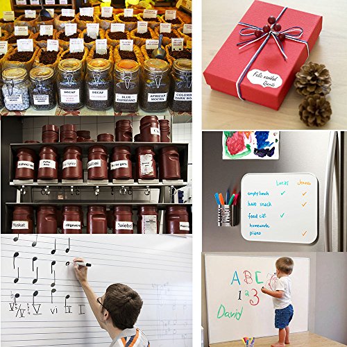 efluky Pizarra blanca adhesiva  45 x 200 cm  para hogar y oficina  Blanca 