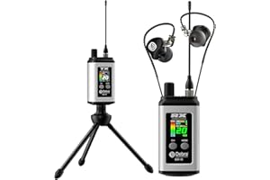D DEBRA Debra EST-12 Sistema de Monitorización Inalámbrico UHF Profesional In-Ear, 0ms Latencia, Alcance Extendido, Carcasa Metálica para Conciertos y Estudio (1 Pcs)