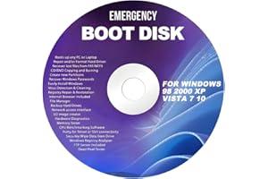 GERRIT DVD Per Windows 98, 2000, XP, Vista, 7, 10 PC Riparazione DVD All in One Tool (ultima versione)
