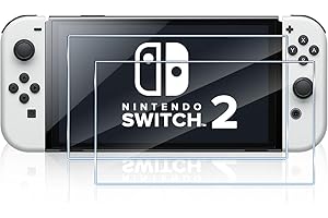 TUTUO Matte Screen Protector for Nintendo Switch 2 for Tempered Glass, [Pack of 2] Matte Protective Glass, 9H Hardness, Anti-Glare Glass, Anti-Scratch, Anti-Fingerprint, Anti-Reflective HD Clear