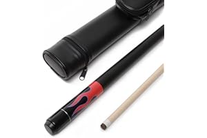 AONETIGER Taco de billar profesional de arce hecho a mano de 13 mm de punta de taco de billar de 13 mm, color rojo