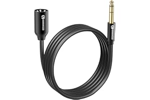 ANNNWZZD kabel 6,35 mm TRS do XLR męski, Jack 6.35 do XLR Męski Profesjonalny Jack Gitara Elektryczna Zrównoważony Kabel Audio Adapter do Mikrofonu(1 m)