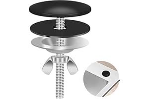 KUFAERBEAM Sink Hole Cover, Stainless Steel Sink Cover, Kitchen Sink Blanking Cap, Sink Tap Hole Cover, Sink Tap Hole Stopper Sink Accessories for Keeps Kitchen, Bathroom Sink Clean(Black)