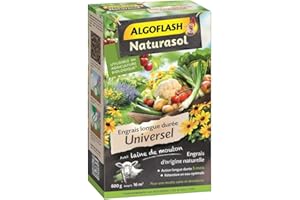 ALGOFLASH NATURASOL Engrais universel longue, Jusqu'à 16m², 800gr, AUNIBIO8, Vert