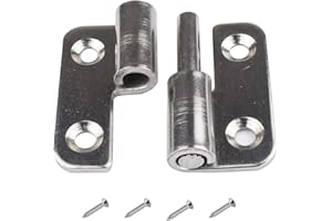 XCYROIIY 6Pcs 1.5" Detachable Hinge, Small Slip Joint Flag Hinges, Lift Off Detachable Door Hinges, 304 Stainless Steel, Right Handed
