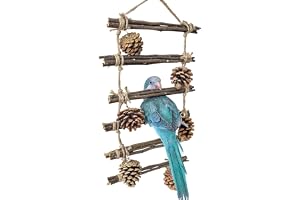 Fågelstege naturligt trä, roliga naturliga träpinnar ornament, fågelstege
