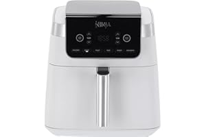 ‎NINJA Ninja Air Fryer MAX PRO, 6,2 l, bez oleju, duża szuflada, prażenie, piec, smażenie, rodzinny, cyfrowy, kosz i płyta kuchenna kompatybilna ze zmywarką, biała AF180EUWH