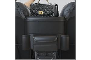 WAVATA Organizador de coche entre asientos delanteros, bolsa de almacenamiento para el coche, soporte para el bolso de los asientos del coche, organizador grande para asiento trasero de coche, organizador