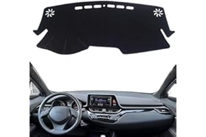 WEISUANSZ Tapis de Tableau de Bord de Couverture de Tableau de Bord - pour Toyota C-HR CHR 2016-2019 2020 2021 2022 - Tapis de Couverture de Tableau de Bord Anti-Rayures protègent Le Tapis