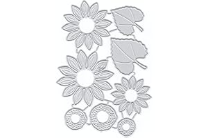 DzIxY Sunflower Combination Metal Cutting Dies for Card Making, Embossing Paper, Cutting Dies Scrapbooking Machine Stencils Storage Bags Accessories