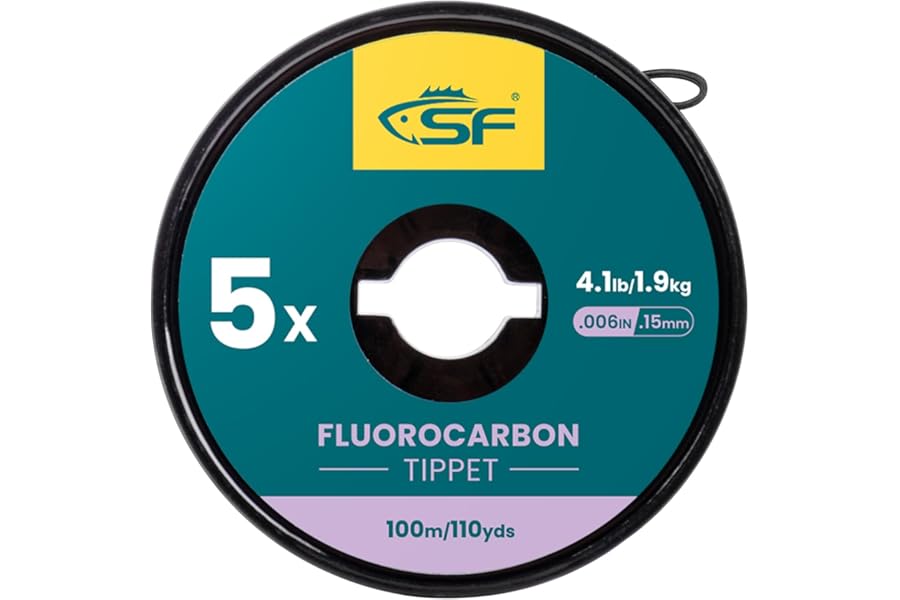 SF Clear Fluorocarbon Tippet Line Fly Fishing Tippets Leaders Trout 75M 100M 0X 1X 2X 3X 4X 5X 6X 7X