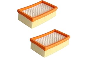 Rediboom 2 Pack Flat Pleated Filters for Karcher MV4 MV5 MV6 WD4 WD5 WD6 Multi-Purpose Vacuum Cleaners, Compatibled with Karcher Flat-Fold Filter, Wet and Dry Vacuum Cleaner Filter