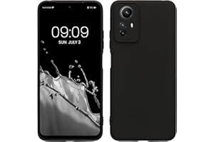 kwmobile Carcasa Compatible con Xiaomi Redmi Note 12S Funda - con Bordes elevados - Apto Carga inalámbrica - Negro Mate Mate