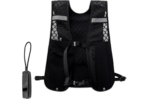 Anseom Gilet Sportivo per Uomo e Donna, Running Vest Leggero e Traspirante con Fischietto,Gilet da Corsa Riflettente Cintura Regolabile