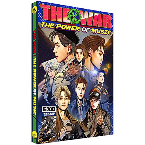 Preisvergleich Produktbild EXO 4th Repackage Korean Ver. [THE WAR The Power of Music] Album CD + Comic buch + Fotokarte
