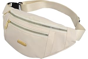 1 sac banane à fermeture éclair avec bandoulière réglable, grande poche banane à fermeture éclair, sac banane étanche, sac pour téléphone portable, adapté pour le sport, le shopping, les voyages