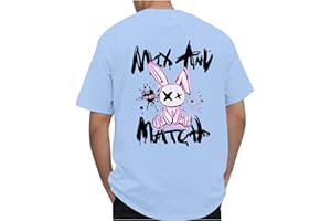 Zofedap Tee Shirt Homme Oversize Manches Courtes Ours Imprimé T-Shirt Col Rond Cool Hip Hop Hauts Y2K Vintage Été Streetwear Shirt Vêtements - New York，Life is A Hurry，Dont Miss The Sunset