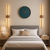 Netzy Modern Kablosuz Pilli LED Aplik, Cognac Ember&trade; Rustik Bakır 70 cm, G&uuml;n Işığı, 1 Adet 9V Pil Dahil, Montajsız Dekoratif 