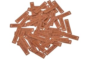 ZONSTER 30 Pz/Set Handmade Pu Etichette in Pelle Pu Etichette con Fori per Cucire per Cucito Cappelli per Maglieria