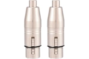 Socobeta 2Pcs XLR to RCA Adapter Female RCA to XLR Male Adapter XLR to RCA Converter with Microphone Connector Gender Changer Audio Coupler Connector