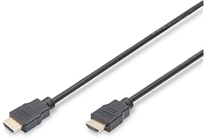 DIGITUS Kabel HDMI – 3m – UltraHD 4k/30 Hz – z kanałem Ethernet – kompatybilny z telewizorem/projektorem/monitorem – pozłacane styki – czarny